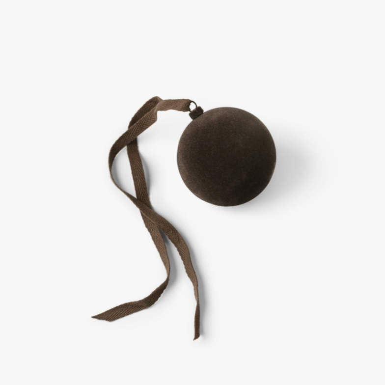 Holiday Ornament - Velvety, Small Chocolate