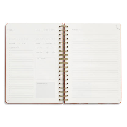 Guided Recipe Journal, Hardcover B5 Spiral - Eat Well