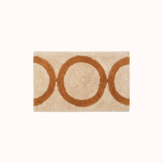 Palomino Bath Mat - Beige / Dark Camel