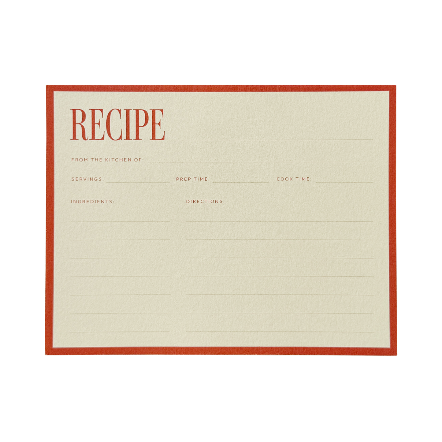 Recipe Card No. 02 Set of 12