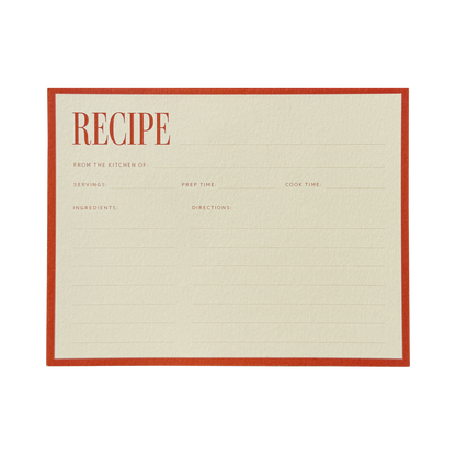 Recipe Card No. 02 Set of 12