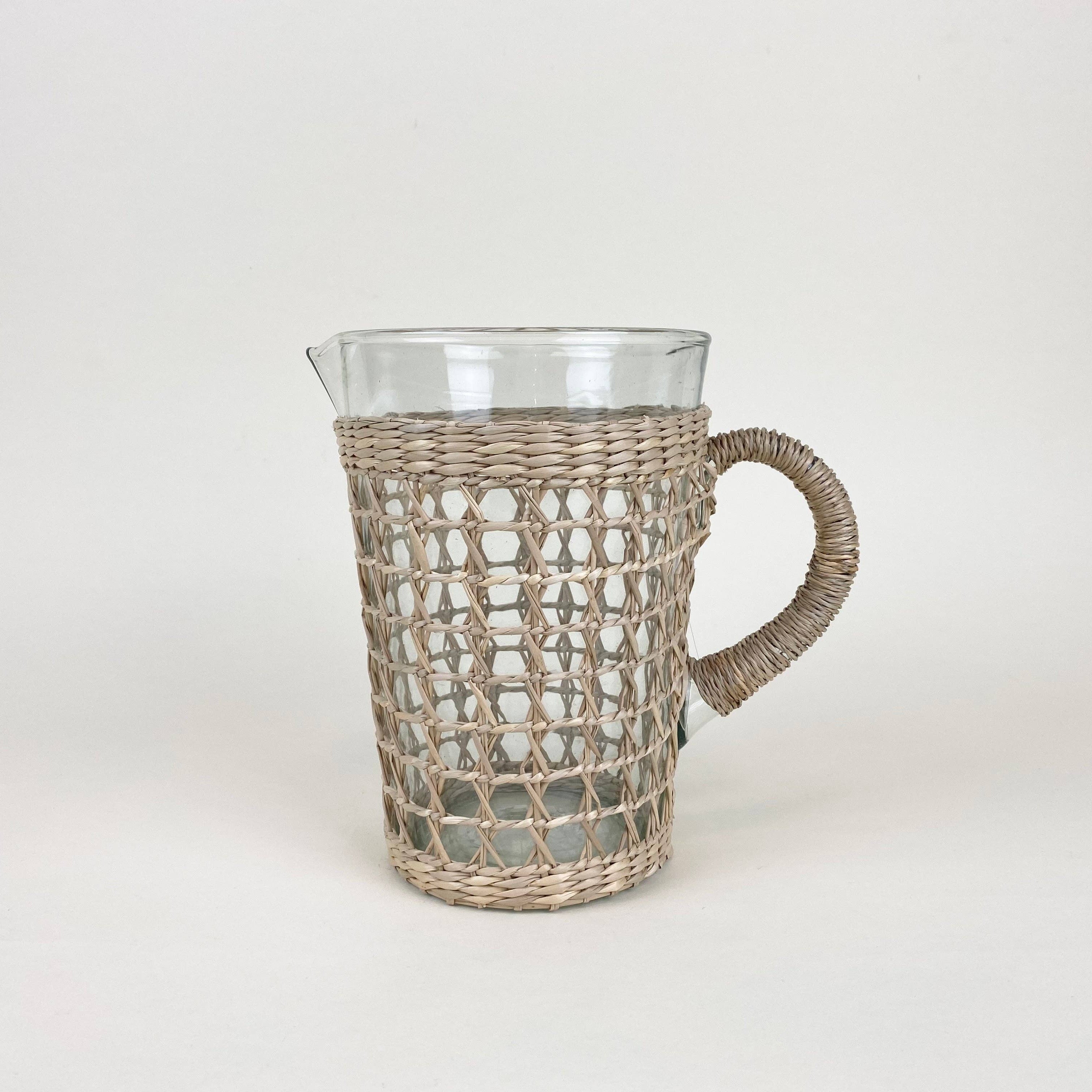 Be Home Seagrass Cage Pitcher - Thumbnail 2
