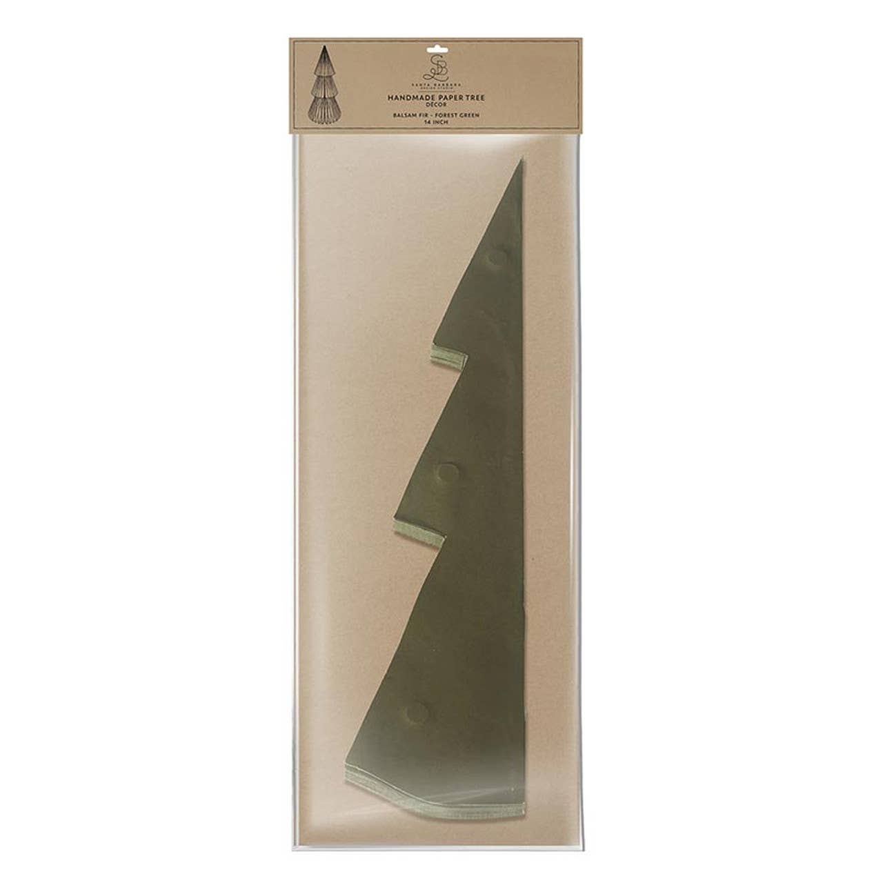 Paper Tree - Balsam Fir Forest Green 14"