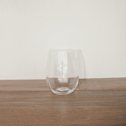 Ribbed Optic Stemless Wine Glass